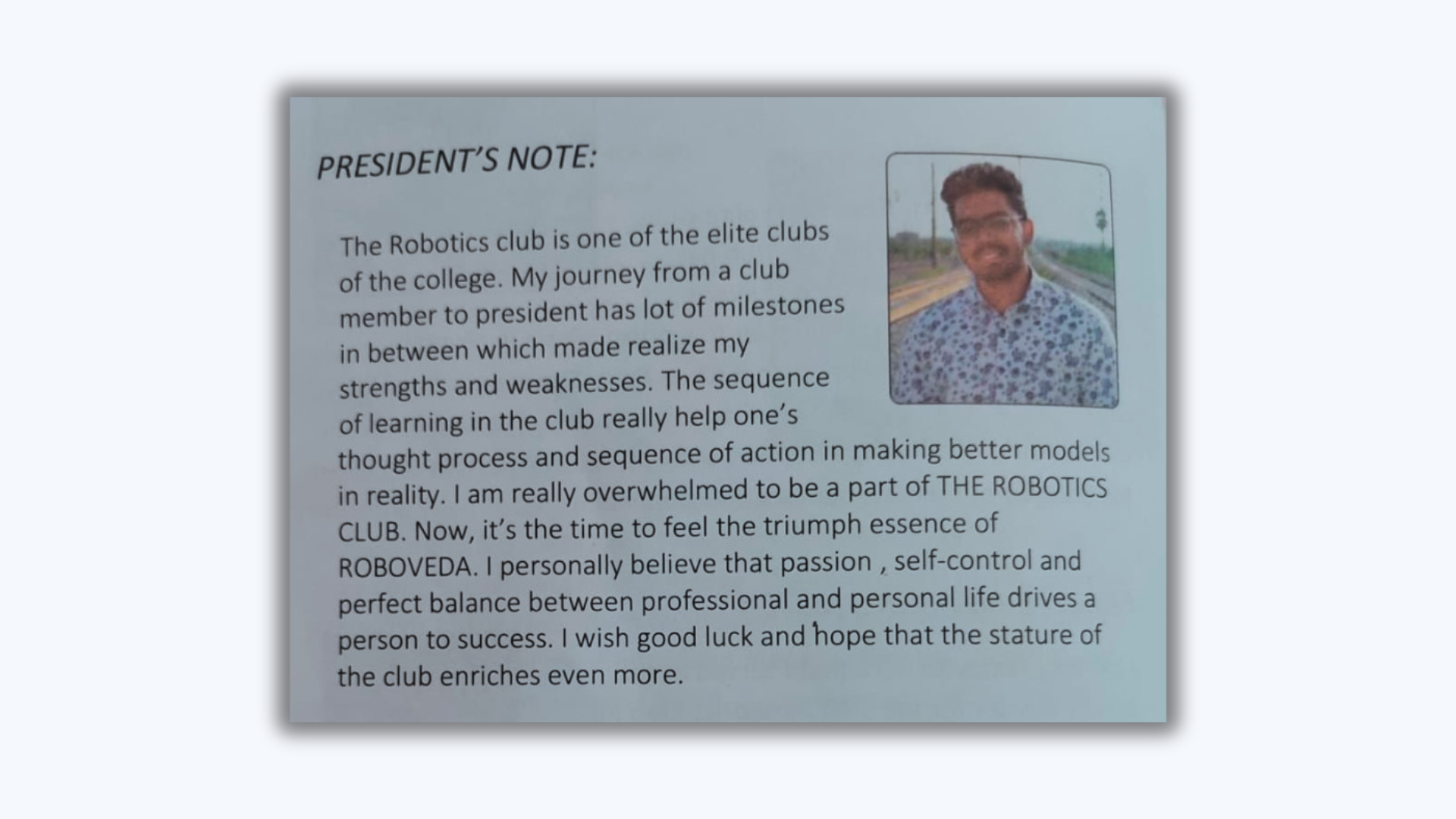 President Note